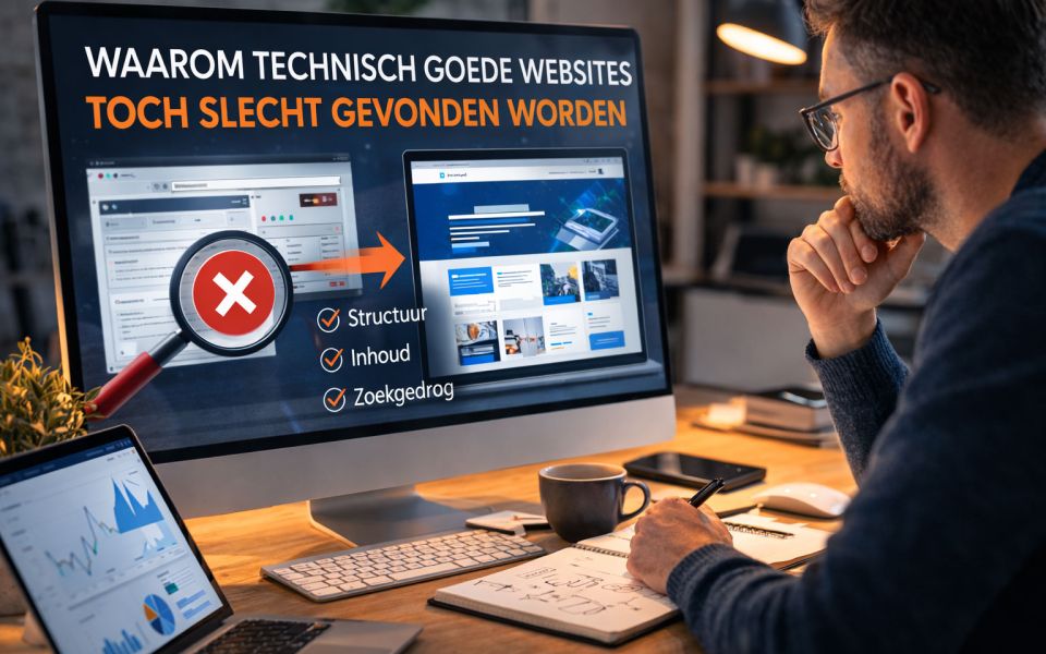 Waarom technisch goede websites toch slecht gevonden worden